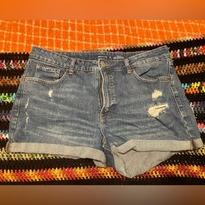 High waisted jean shorts. Size 16